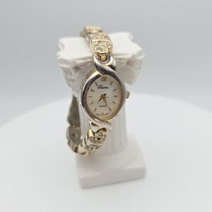 Vintage ROYALTON Women's Watch Crystal Gold & Silver Tone 5.5" New Battery